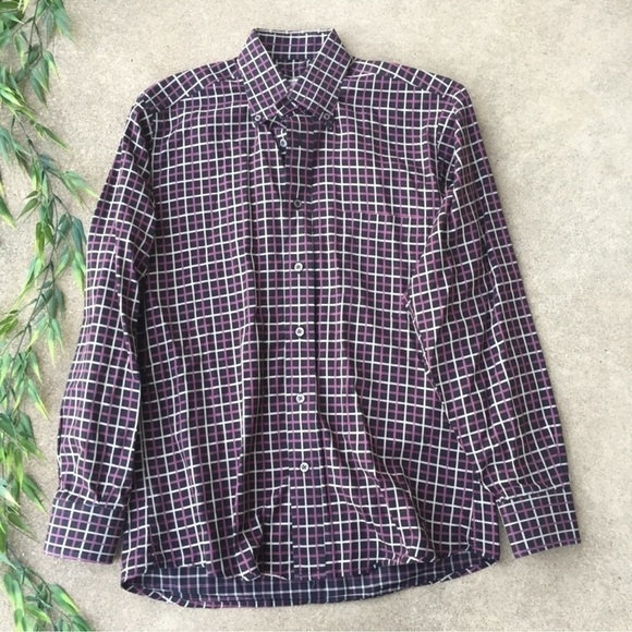 Burberry Plaid Button Down Shirt Mens Small - Picture 1 of 6